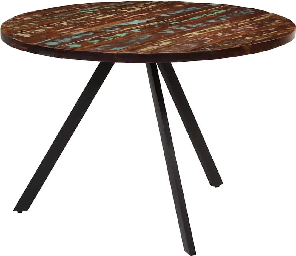 vidaXL Masă de bucătărie, 110x75 cm, lemn masiv reciclat