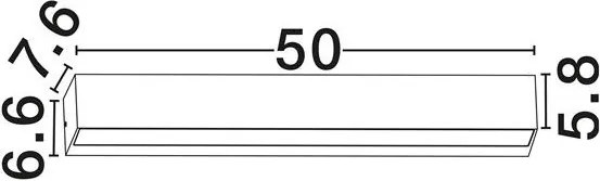 Aplica exterior neagra liniara 50cm IP65 LED CCT PRISMATIC