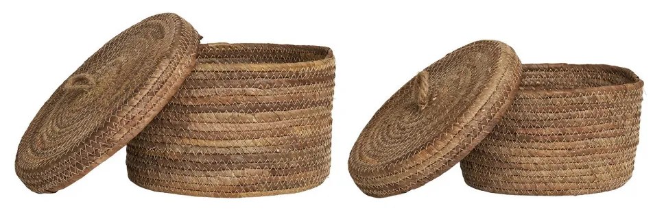 Coșuri Desio, frunze de bananier, naturale, 2pcs