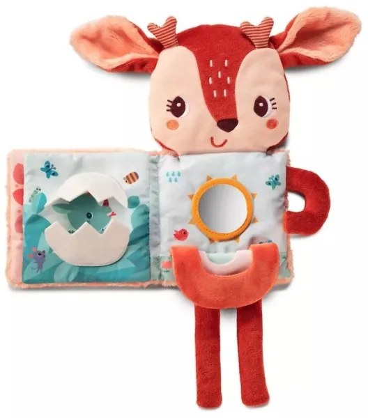 Carte textilă strălucitoare pentru copii, căprioara Stella Lilliputiens