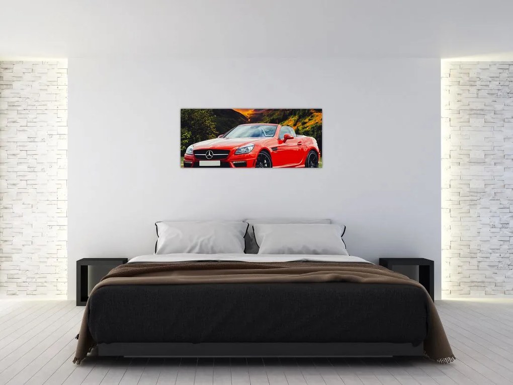 Tablou - Mercedes roșu (120x50 cm)