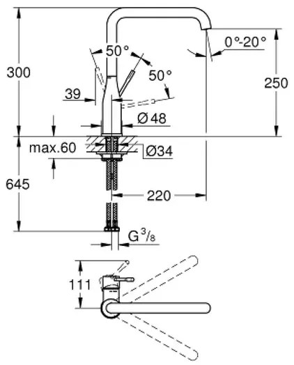 Baterie bucatarie Grohe Essence pipa rotativa auriu periat Cool Sunrise
