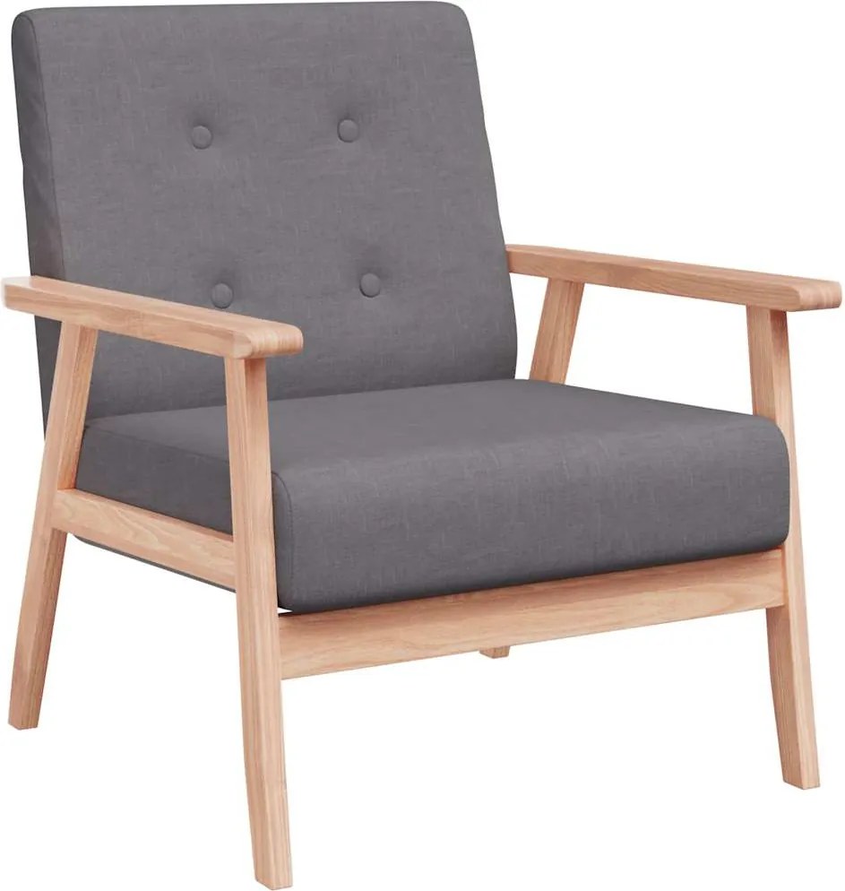 vidaXL Fotoliu, gri închis, material textil