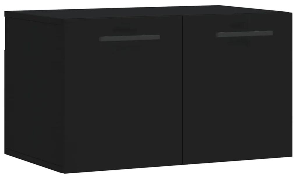 830045 vidaXL Dulap de perete, negru, 60x36,5x35 cm, lemn prelucrat