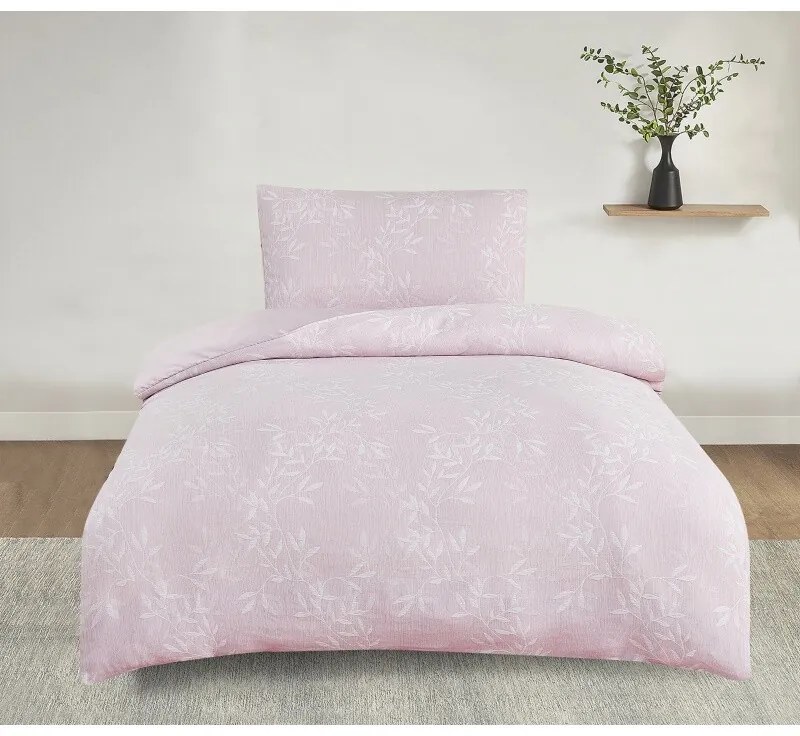Lenjerie de pat din jacquard Alabama roz, 140 x200 cm, 70 x 90 cm