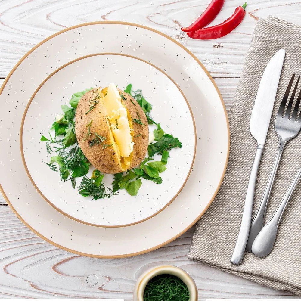 Farfurii crem 4 buc. din ceramică ø 27 cm Statek – Orion