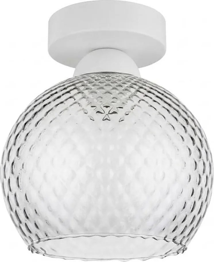 BRILAGI - Lampă de tavan LED R GLASS 1xE27/60W/230V Ø 18 cm alb/gri fumuriu