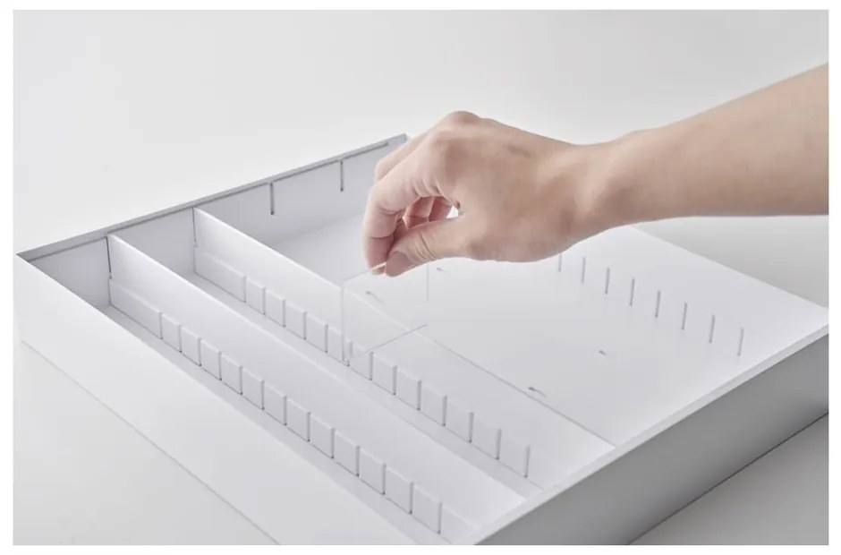 Organizator de tacâmuri alb din plastic 47.5 x 35 cm - YAMAZAKI