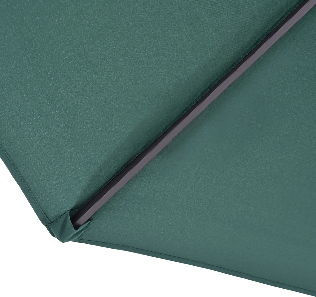 Outsunny Umbrelă Dublă de Grădină, Protecție UV, Manivelă pentru Deschidere, 460x270x240 cm, Verde | Aosom Romania