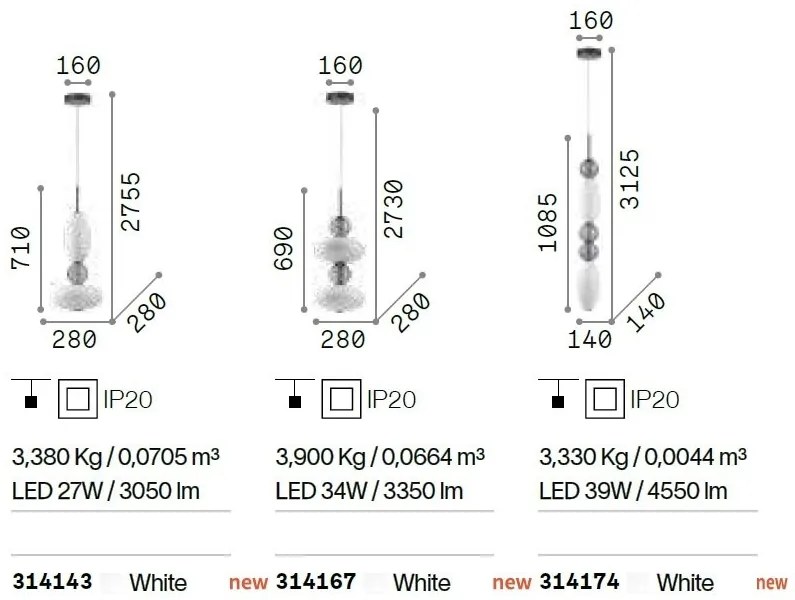 Lustra/Pendul LED design modern Lumiere-3 sp