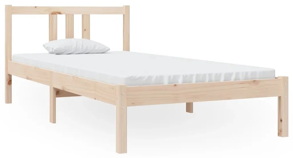 814849 vidaXL Cadru de pat single, 90x190 cm, lemn masiv