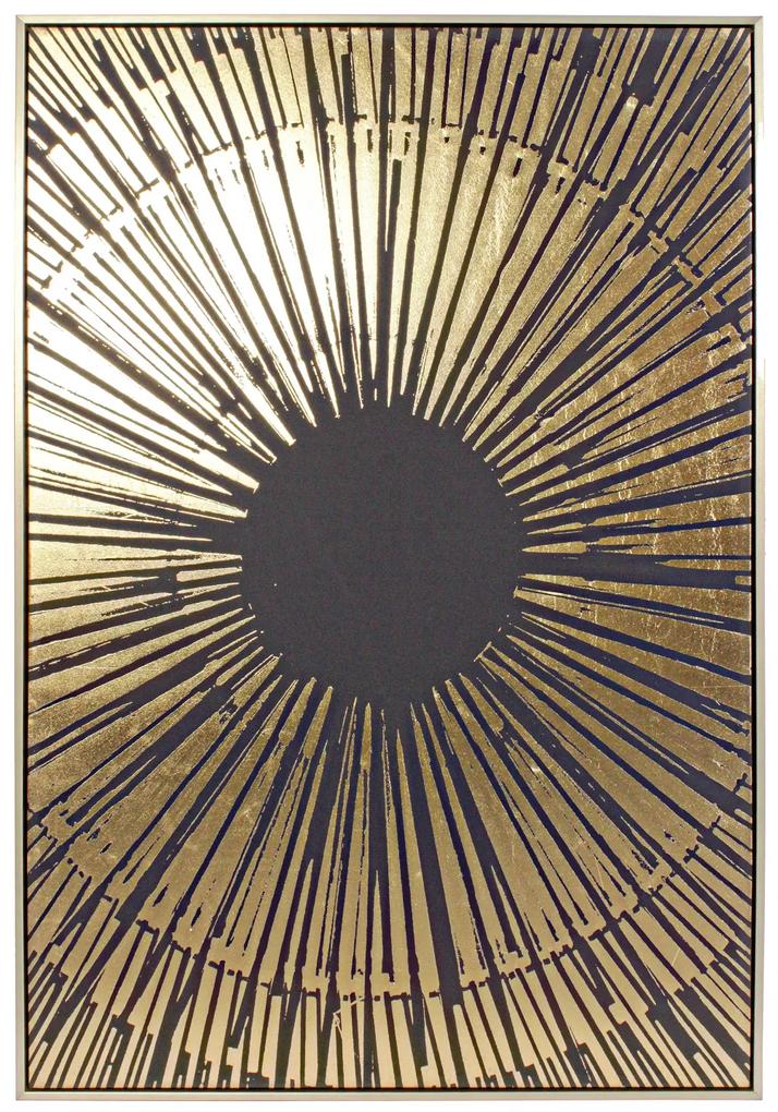 Tablou Bold 22763, Canvas MDF, Auriu Negru, 82.6x4.3x122.6 cm