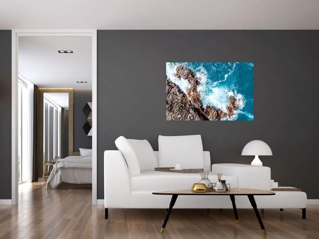Tablou cu stânci și mare (90x60 cm)