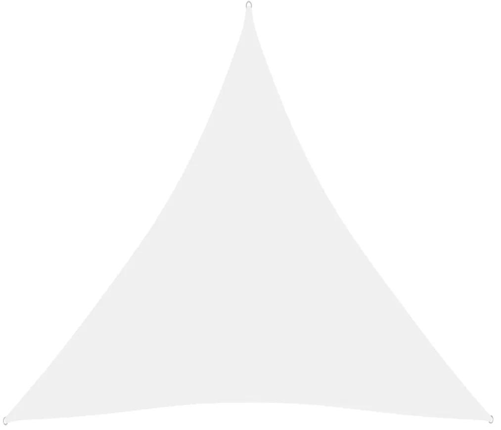 Parasolar, alb, 3x3x3 m, tesatura oxford, triunghiular