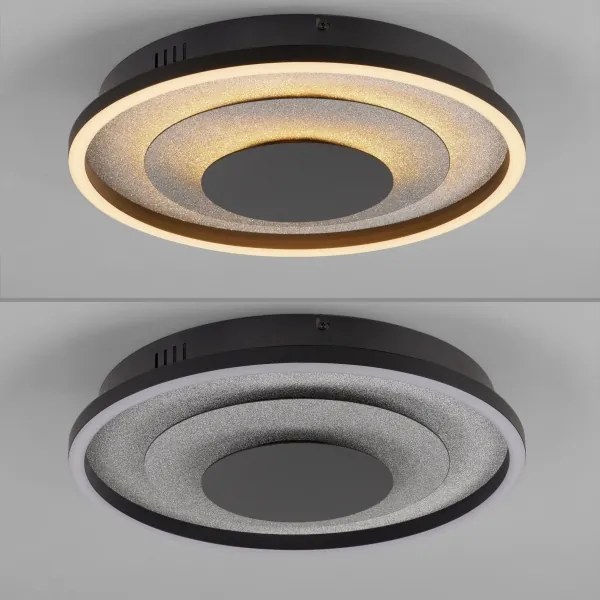 JUST LIGHT. 14409-21 - Plafonieră LED GLITTY LED/22W/230V Ø 40 cm neagră