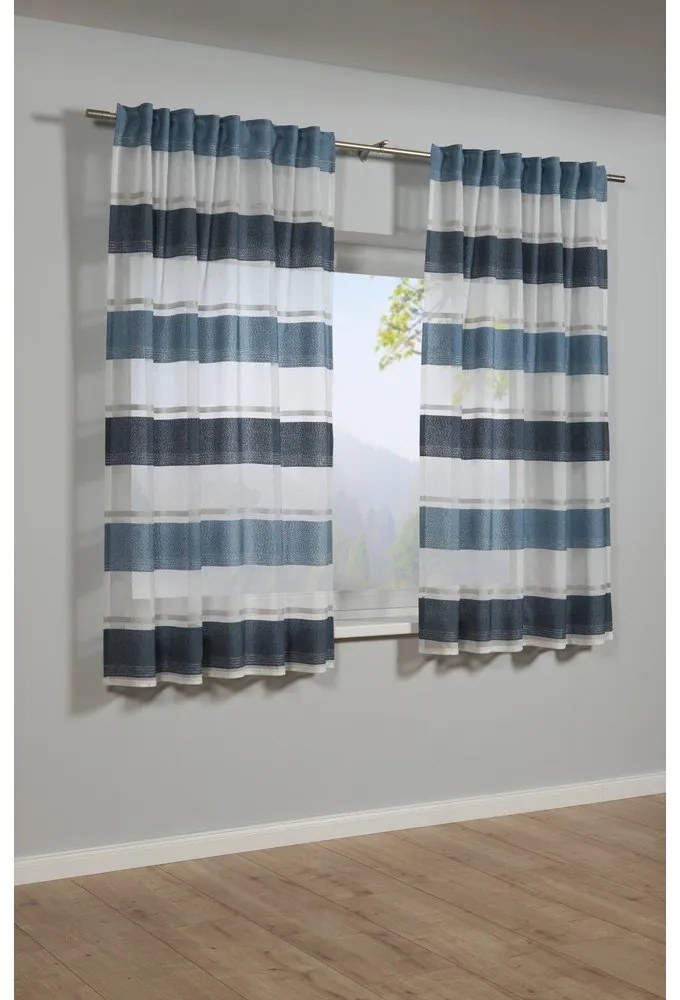 Perdea albastră 175x140 cm Etamine - Gardinia