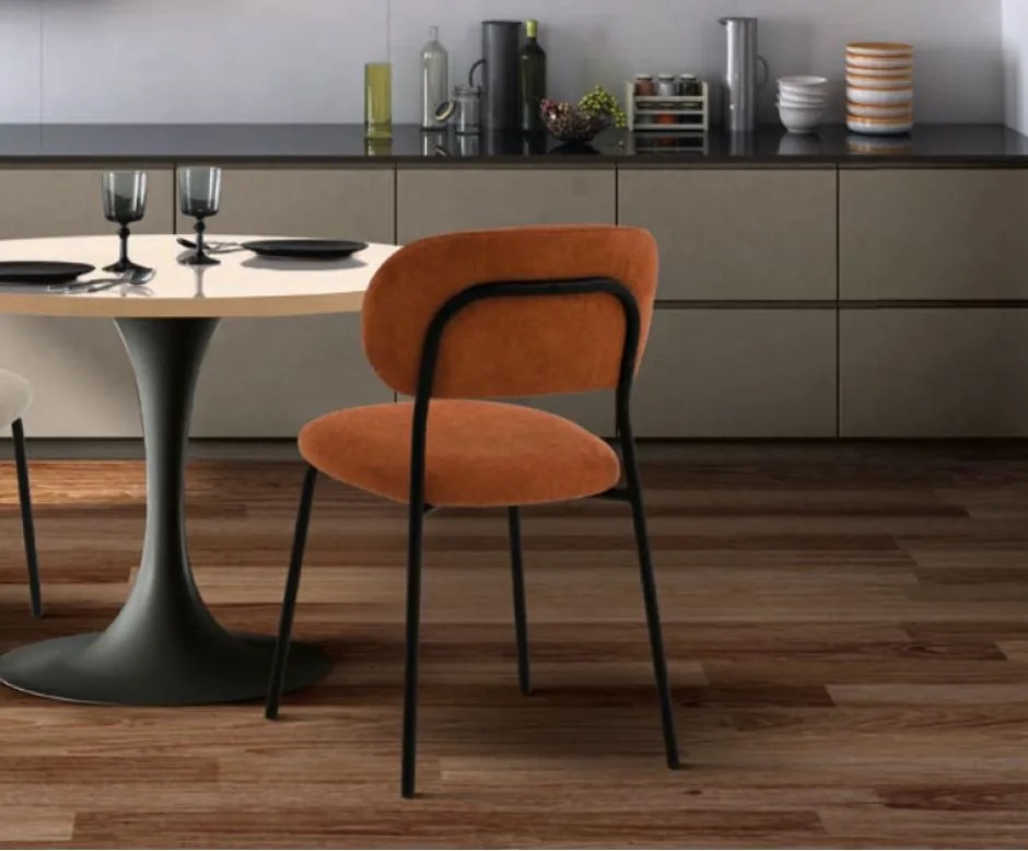 Scaun NEO, tesatura, structura metalica - PORTOCALIU