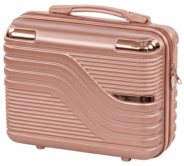 TraveLux Urban valiză mică de mână cu capac dur 28x36x16 cm aur roz