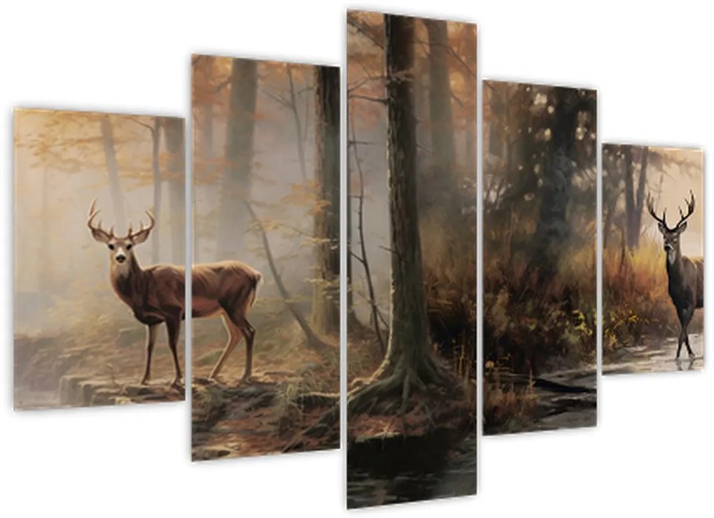 Tablou - Vintage pictura wildlife (150x105 cm)
