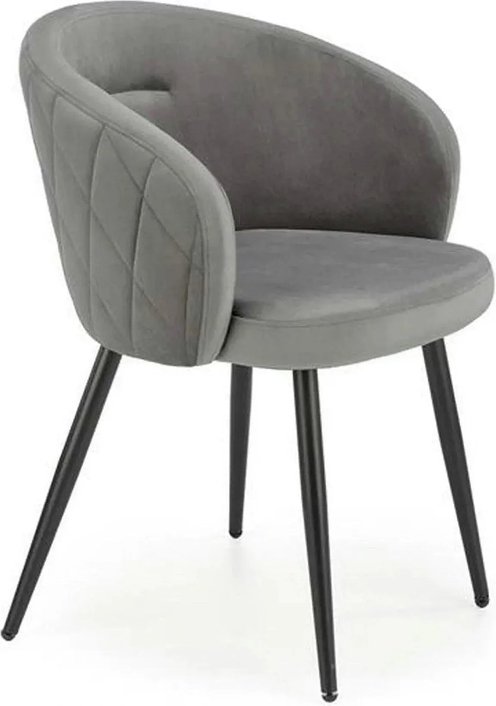 Scaun K430, gri, stofa/metal, 61x54x77 cm