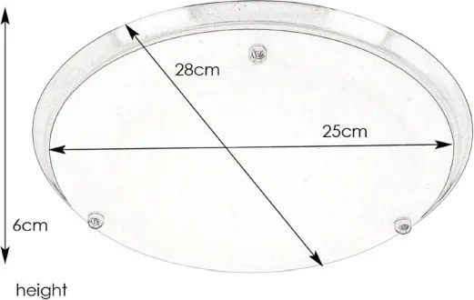 Plafonieră pentru baie Markslöjd 102527 ARE 1xE27/60W/230V IP44 crom
