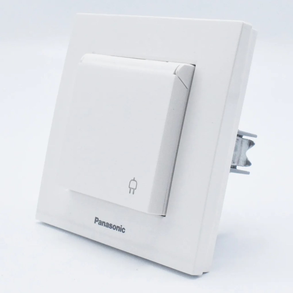 Priza cu capac Karre Plus Pansonic, ST, alba