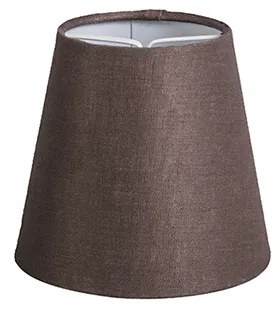 Abajur din in brun cu clip 12 cm rotund