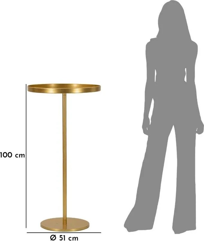 Măsuță auxiliară rotundă din metal ø 51 cm Doha – Mauro Ferretti