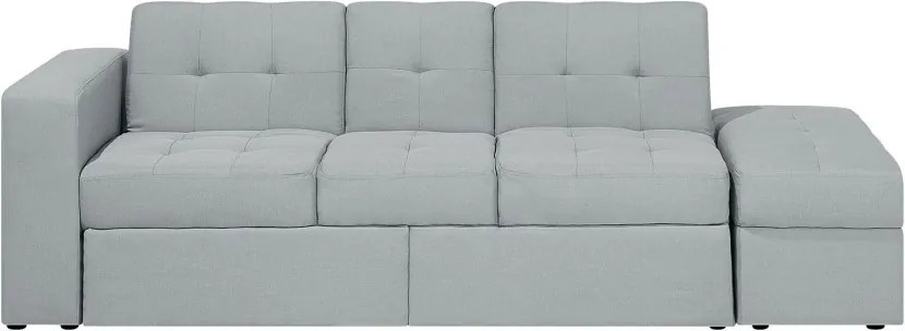 Canapea extensibilă FALSTER, textil, gri, 71 x 210 x 94 cm