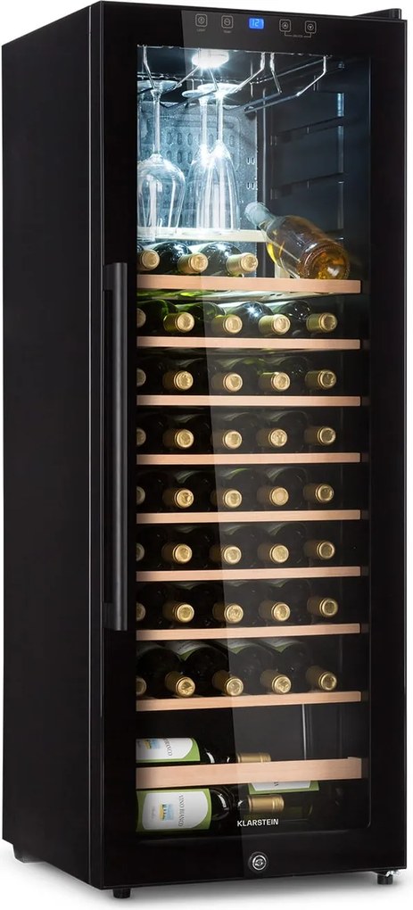 Klarstein Barossa 54S, răcitor de vinuri, 155 l, 54 de sticle, ușă de sticlă, tactil