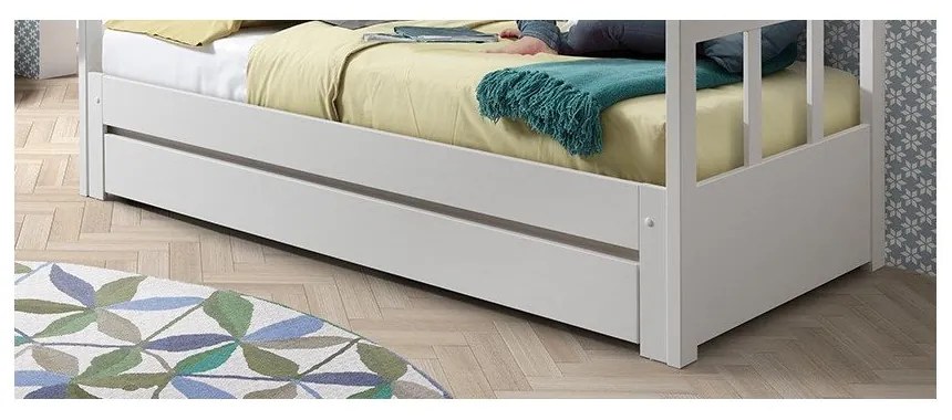 Sertar pentru sub pat de copii alb PINO – Vipack