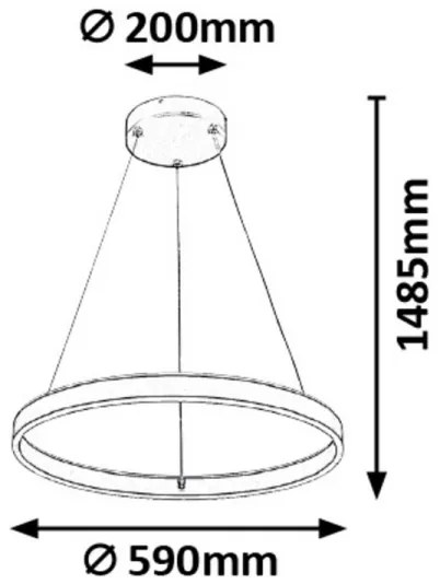 Rabalux 6299 - Candelabru LED OTHELLO 36W/230V cu telecomandă, dimabil