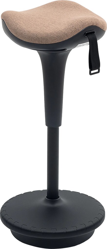 HOMCOM Scaun de echilibru, șezut mobil, rotativ, reglabil în înălțime, ergonomic, 34 x 34 x 68,5-83,5 cm, Maro | Aosom Romania