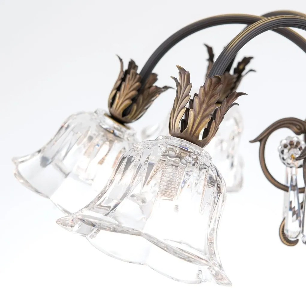 Candelabru cristal design lux LA BOHEME D-72cm 8L old patina