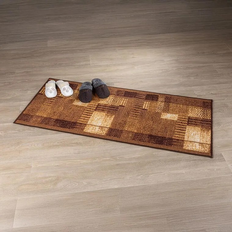 decoDoma Covor runner Patchwork maro 67 x 250 cm