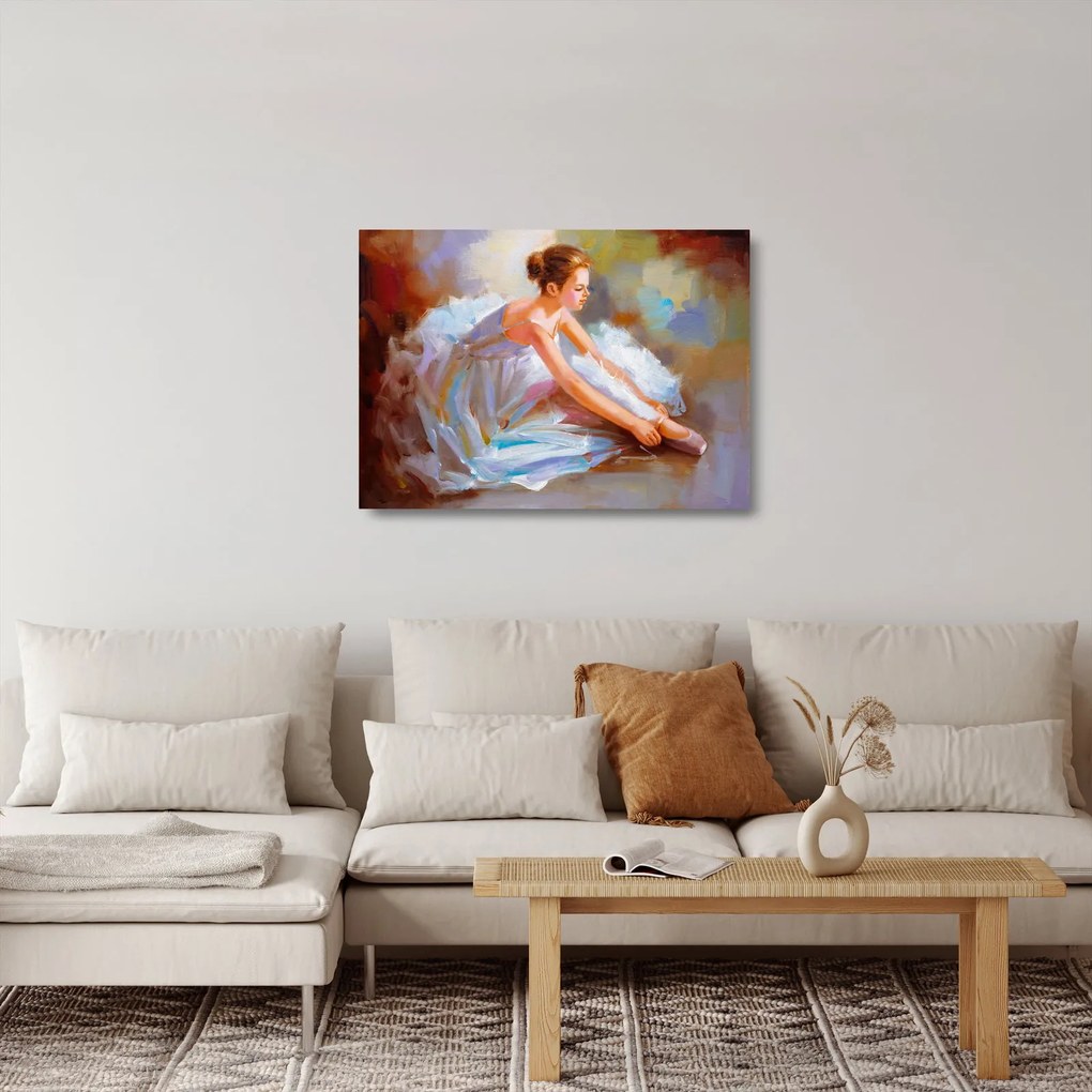 Tablou pe sticlă - Balerina (70x50 cm)
