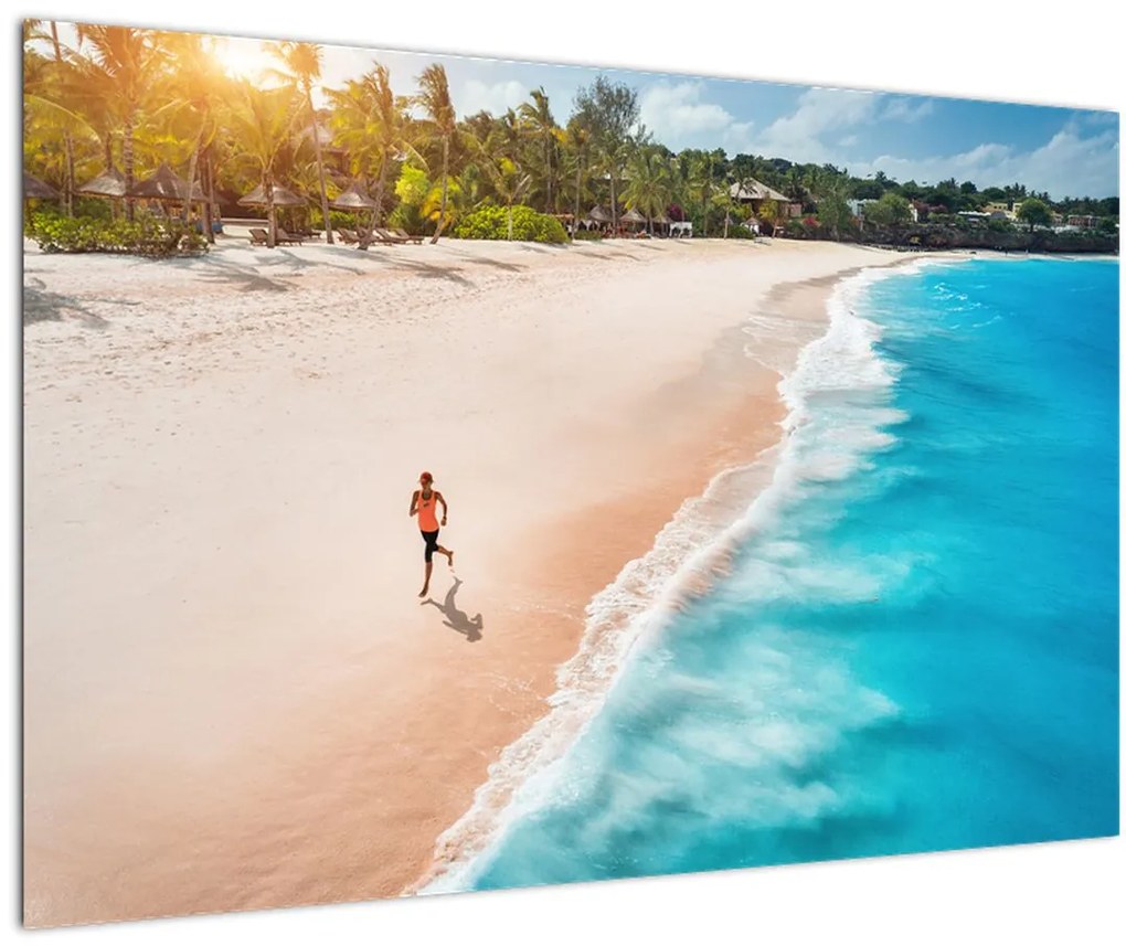 Tablou - Fuga pe plajă (90x60 cm)