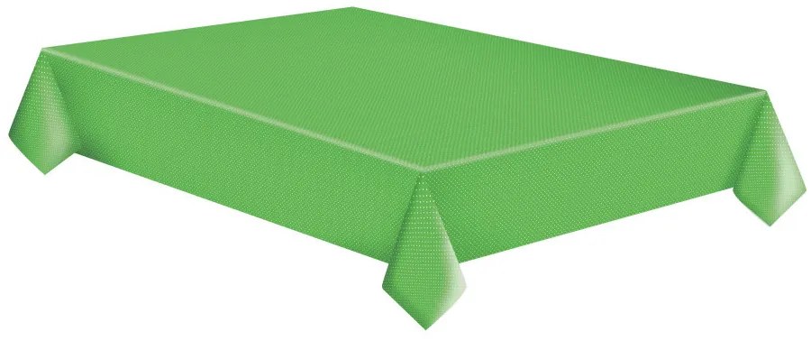 Colorat White Dots Față de masă din hârtie verde 120x180 cm