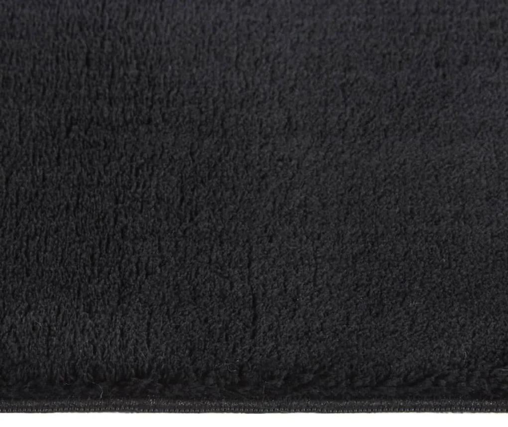 Covor lavabil moale Shaggy 200x290 cm, anti-alunecare, negru Negru, 200 x 290 cm
