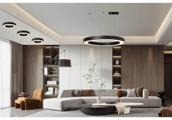 Immax NEO 07211L - Lustr LED dimabil pe cablu PASTEL 68W/230V Tuya negru + DO