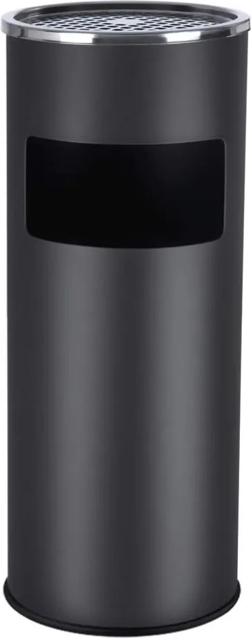 Scrumieră cu coș de gunoi SMOKE, 60,5x24,5 cm, negru SongmicsHome