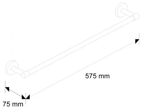 Suport pentru prosoape L500, 57,5 cm, crom