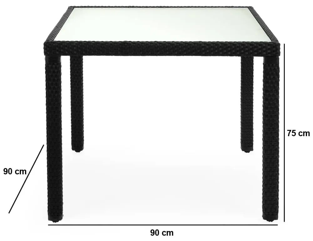 Deuba Set ratan de gradina Berlin 1+4 - negru