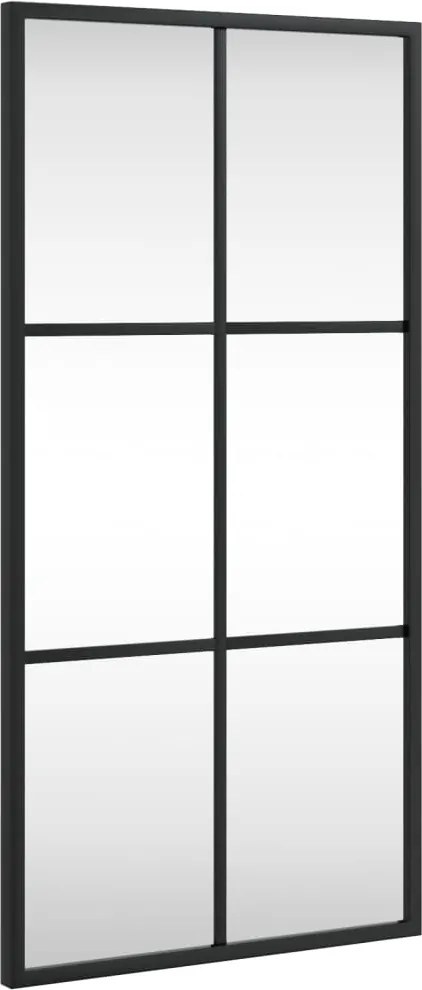 vidaXL Oglindă de perete, negru, 30x60 cm, dreptunghiulară, fier