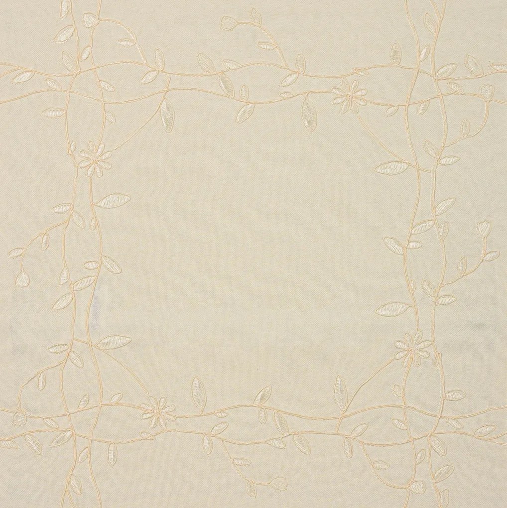 Husa de perna decorativa PETAL FRAME 40x40 cm, crem