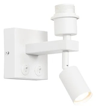 Lampa de perete moderna alba cu lampa de citit - Brescia