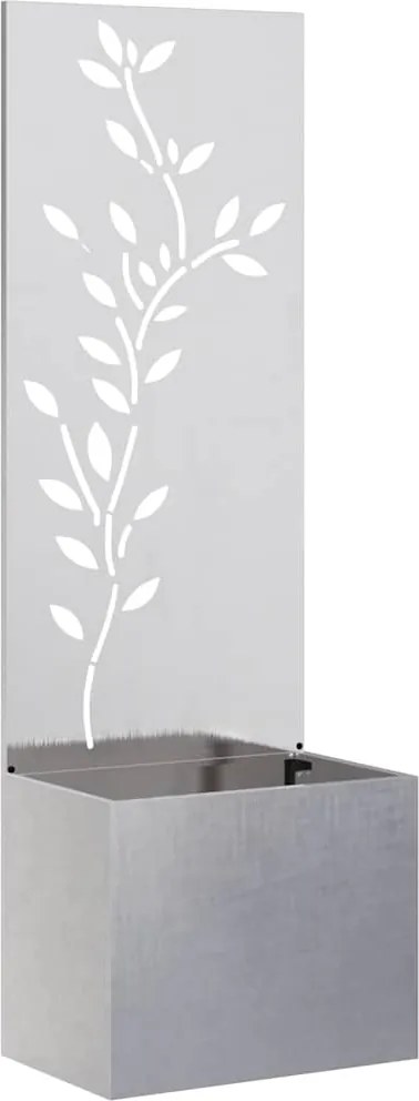 vidaXL Ecran de intimitate pentru grădină Floral Argintiu 50 x 140 cm