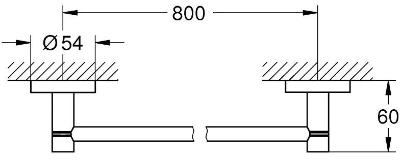 Grohe Essentials Suport prosop baie tip bara 80 cm, cupru mat (brushed warm sunset)