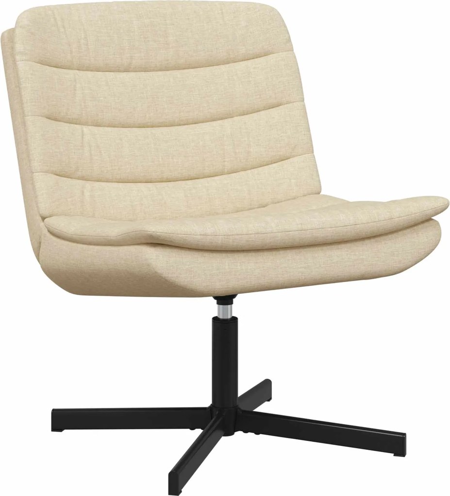 vidaXL Scaun pivotant Crem 63 x 75 x 76 cm țesătură