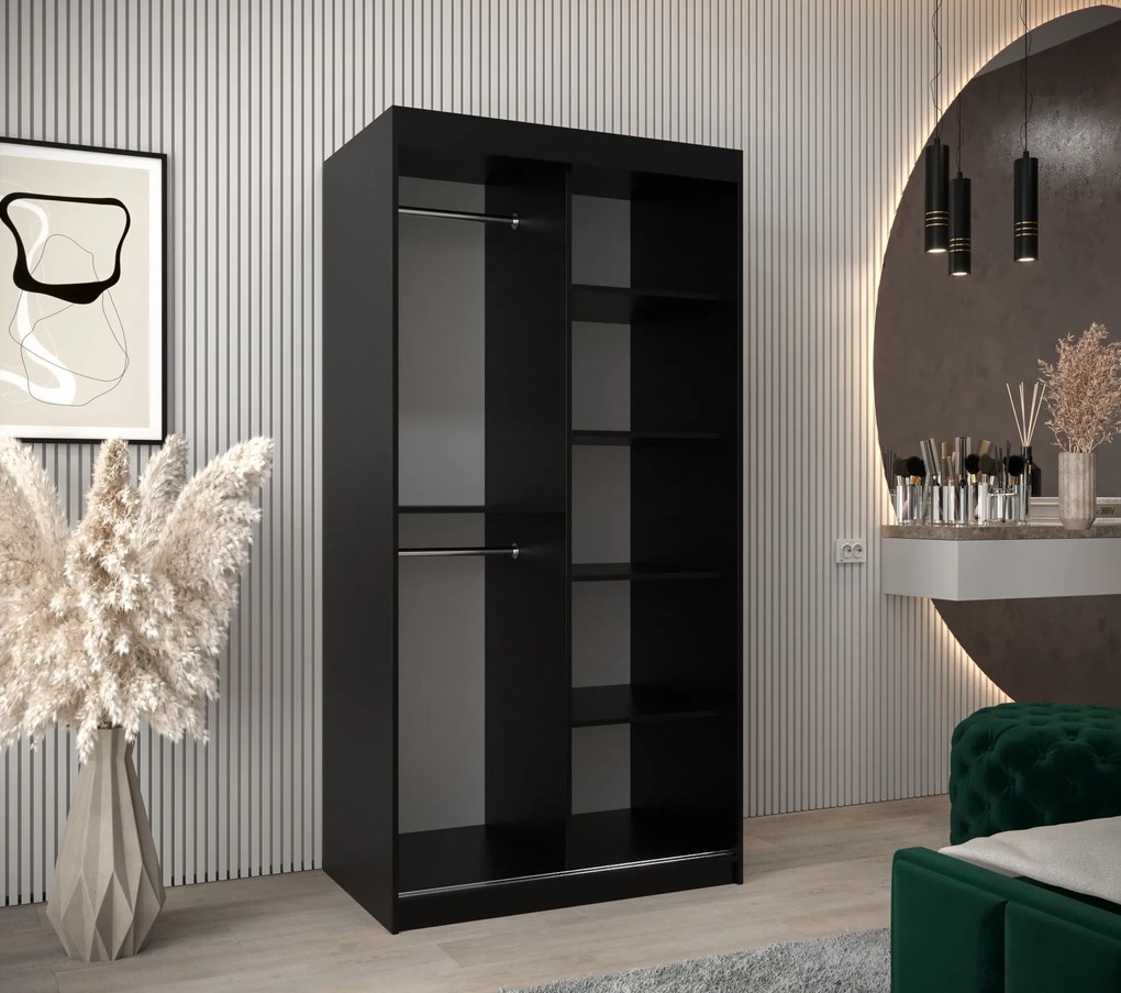 Dulap de haine 120 cm Verika 1 120 (negru). 1063694
